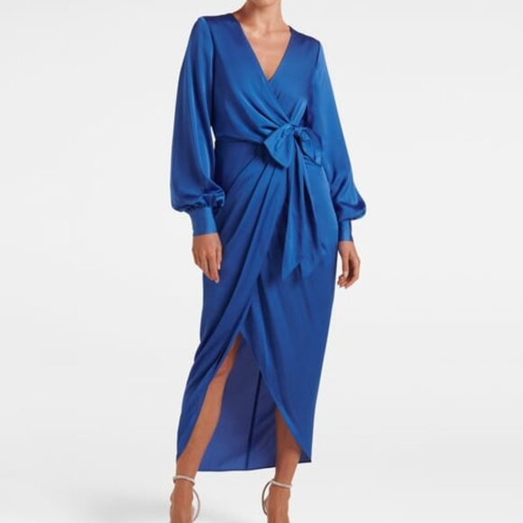 Blue Satin dress by Ever New - Picture 1 of 4